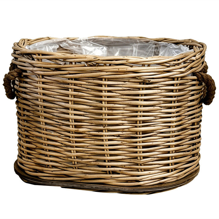 Willow woven basket with inner lining