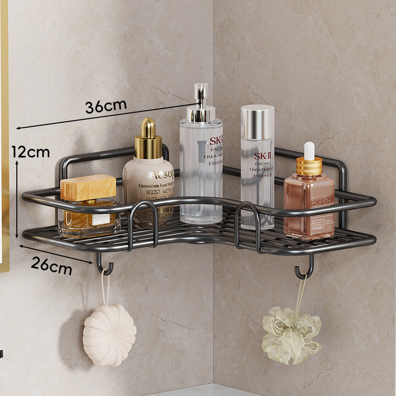 Wall-Mounted Corner Rustproof Bathroom Shelf Organizer