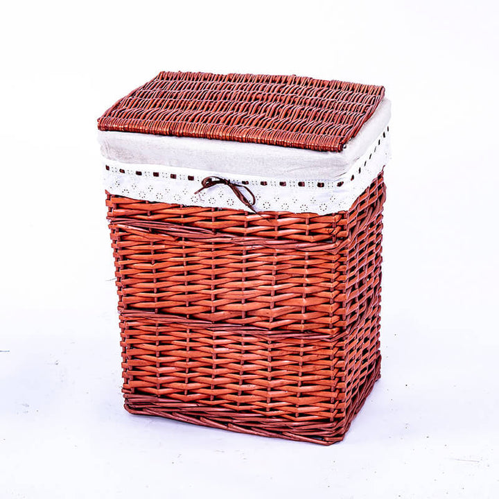 High-quality laundry basket with elegant fabric lining