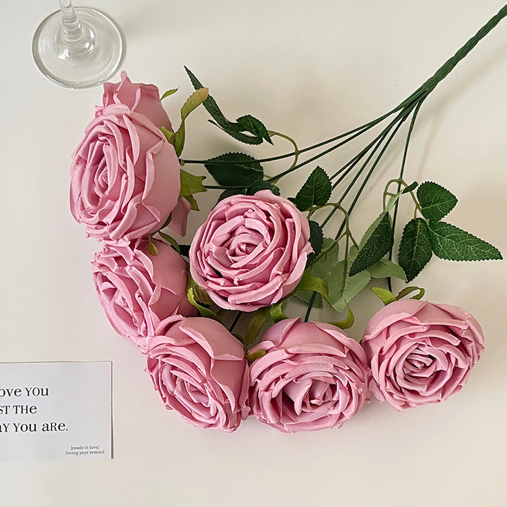 Realistic Artificial Rose Petals with Leaves