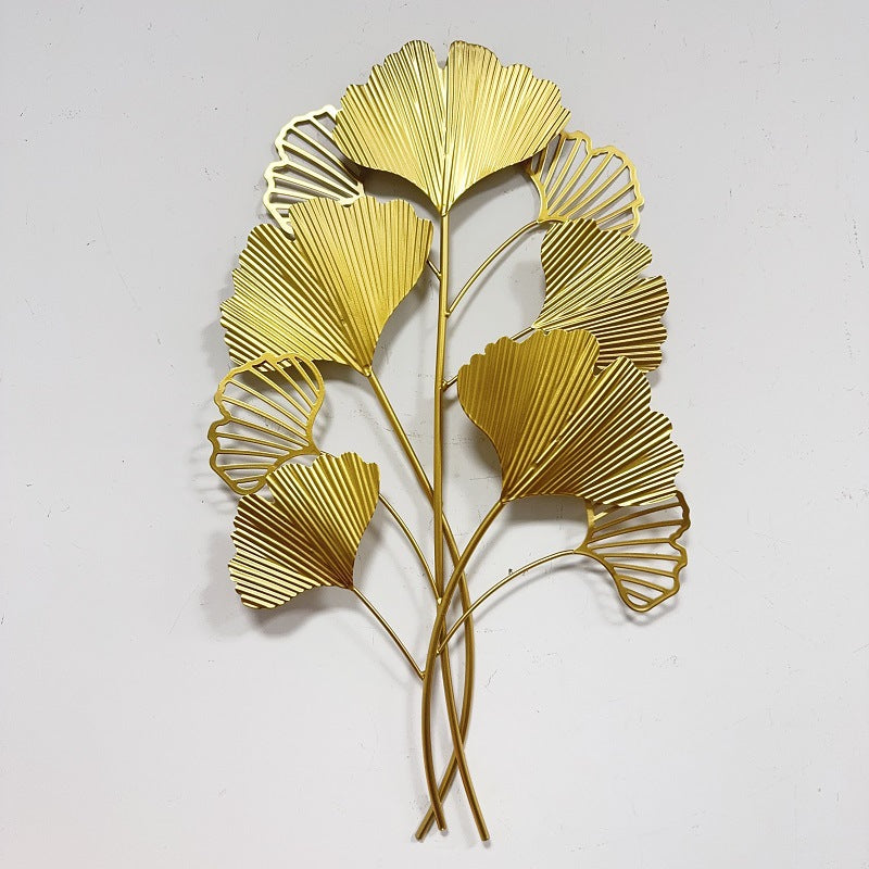 Decorative Metal Ginkgo Wall Sculpture