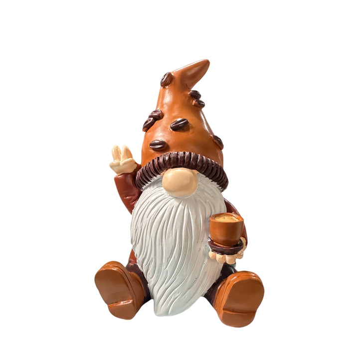 Whimsical Coffee Gnome Figurine