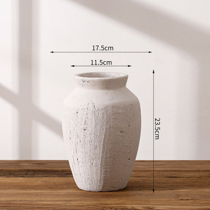 Antique ceramic vase with texture