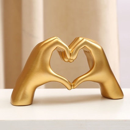 Decorative Heart-Hand Statue