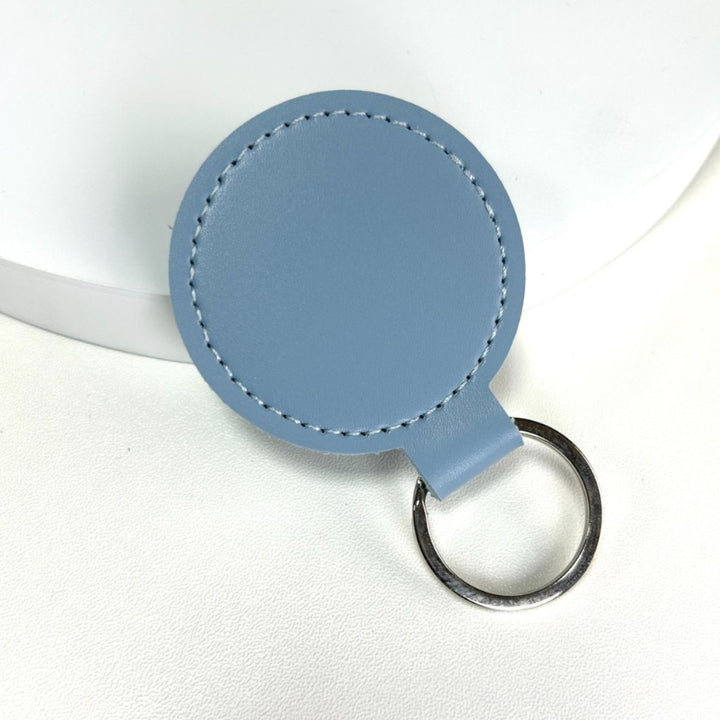 Premium Leather Round Keychain