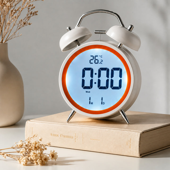 Digital Alarm Clock in Retro Style