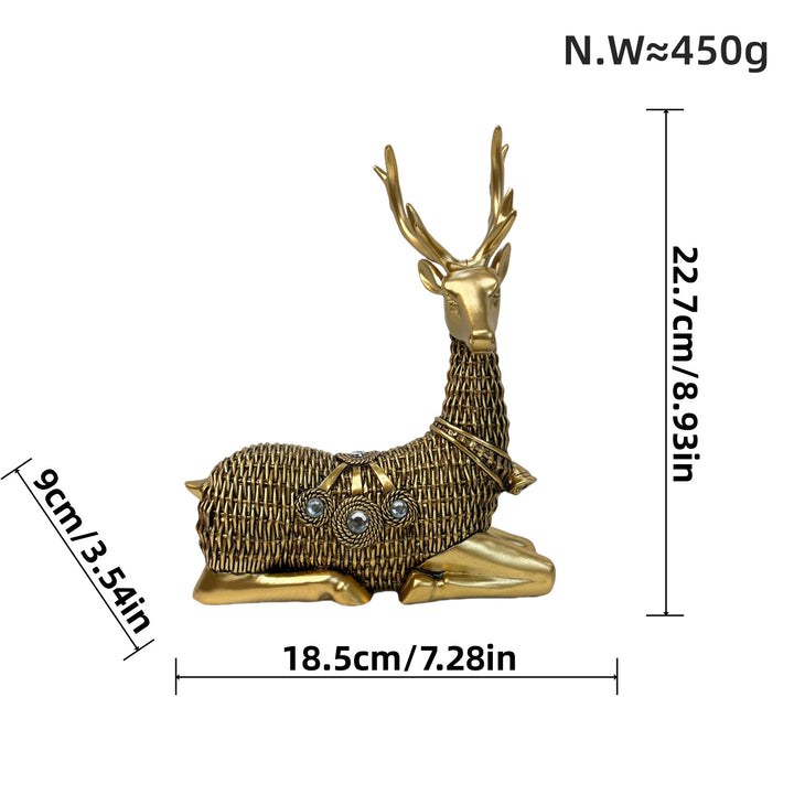 Decorative deer figurine with glitter details