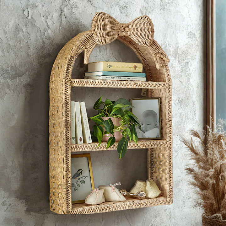 Playful wall shelf in butterfly design