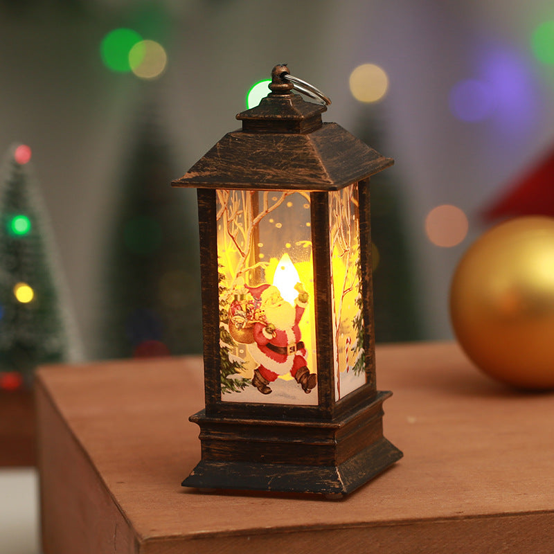 Nostalgic Christmas lantern with LED light