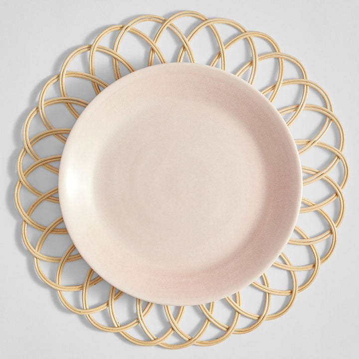 Decorative coaster made of woven rattan