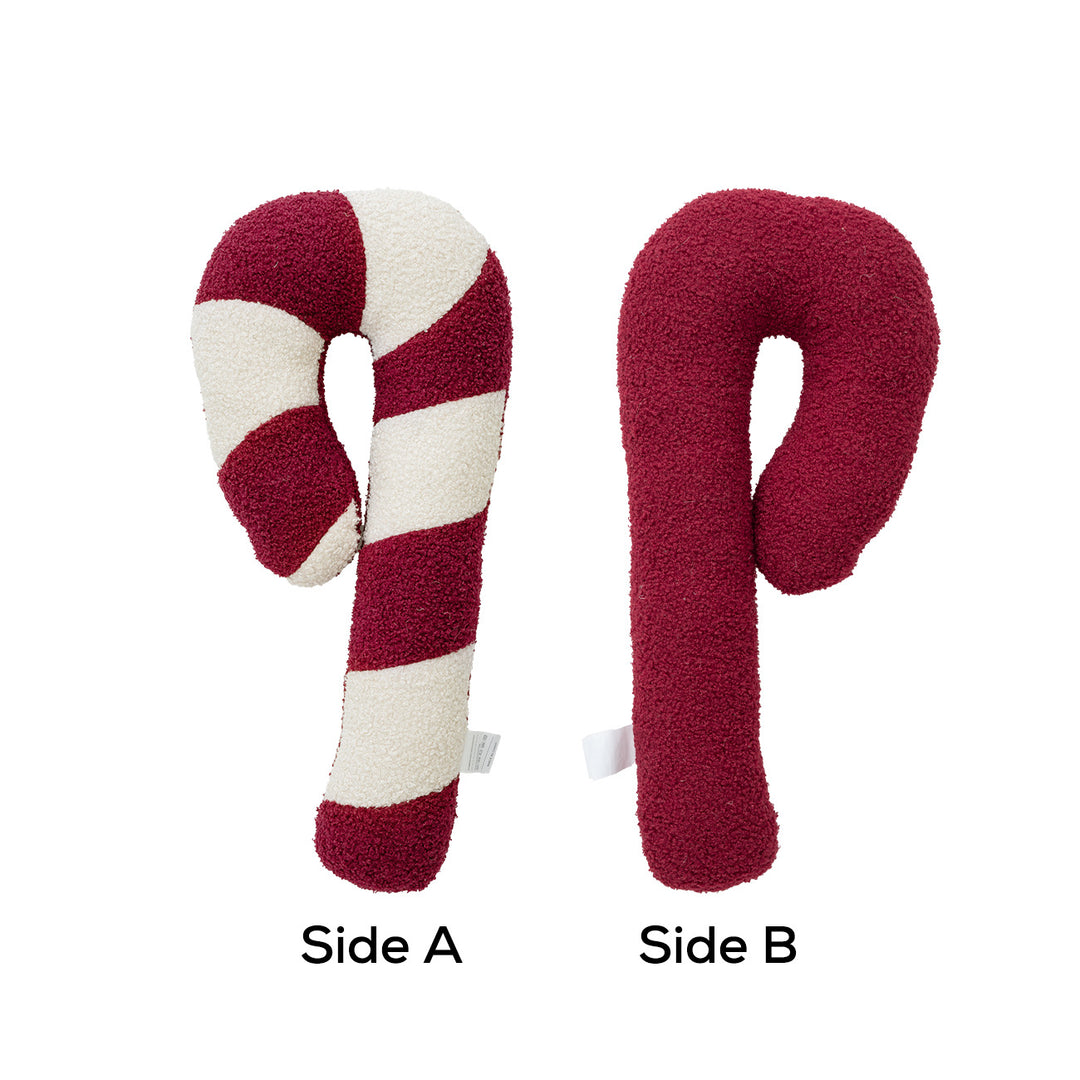Travel pillow in candy cane design with ergonomic neck support
