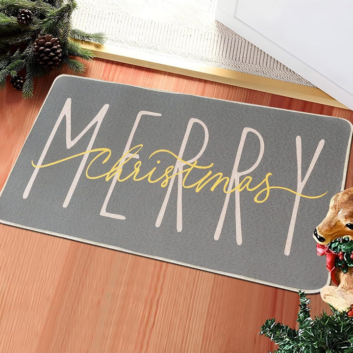 Festive Holiday Door Mat
