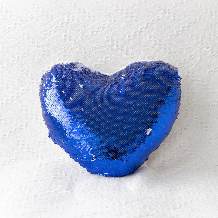 Heart-Shaped Sequin Throw Pillow