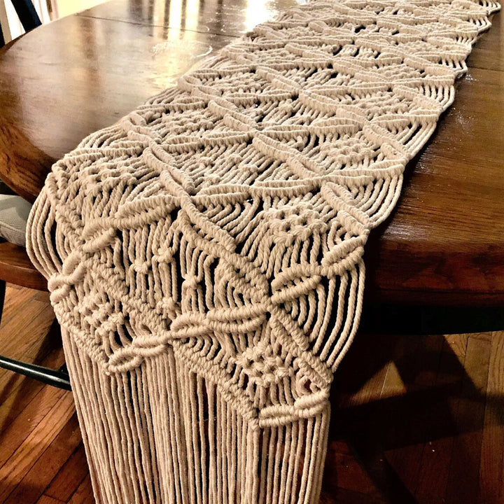 Decorative Macrame Fringe Runner
