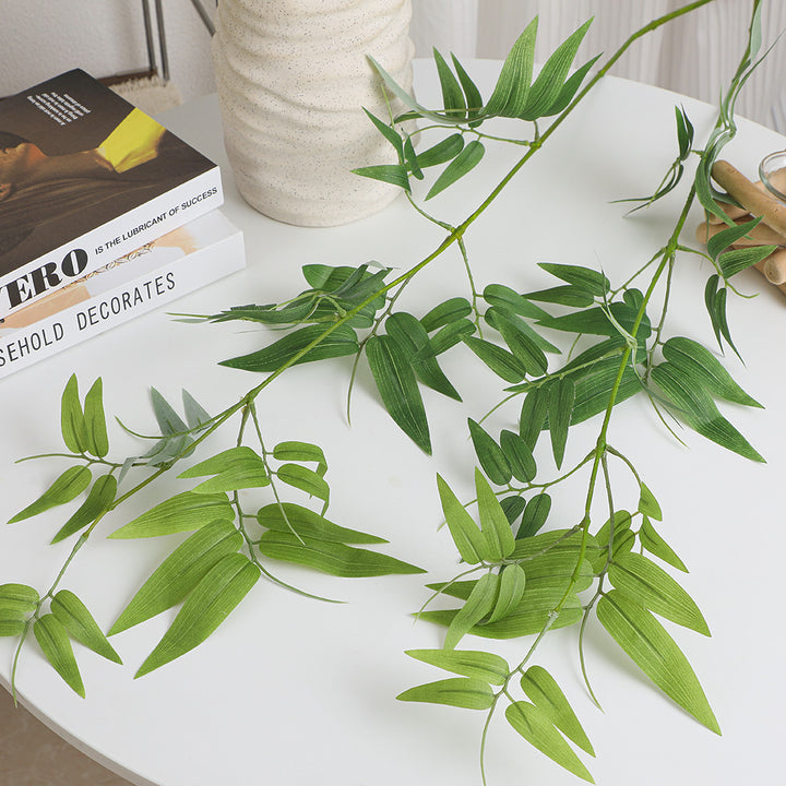 Natural artificial branch with intricately detailed leaves
