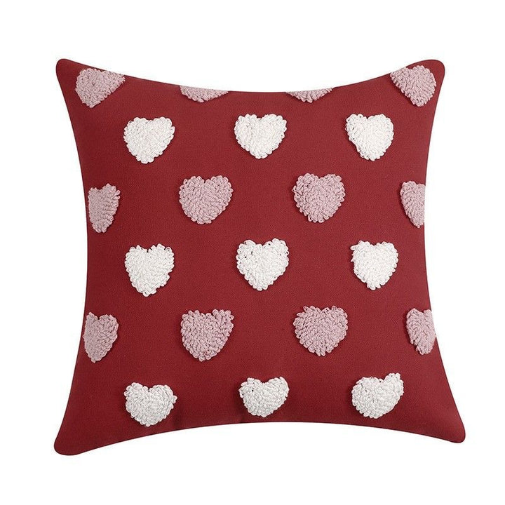 Decorative Heart Motif Throw Pillow