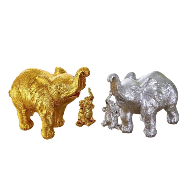 Decorative Elephant Family Sculpture