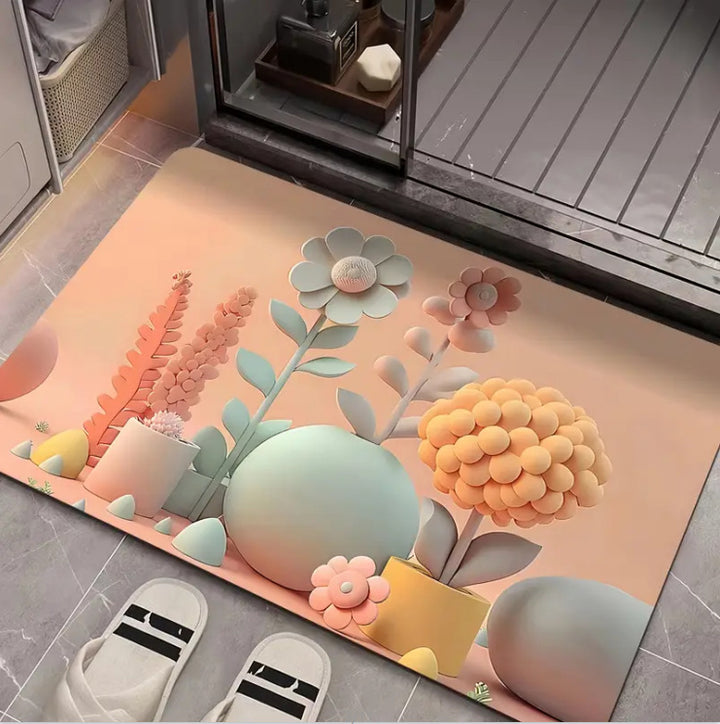 Decorative Floral Area Mat