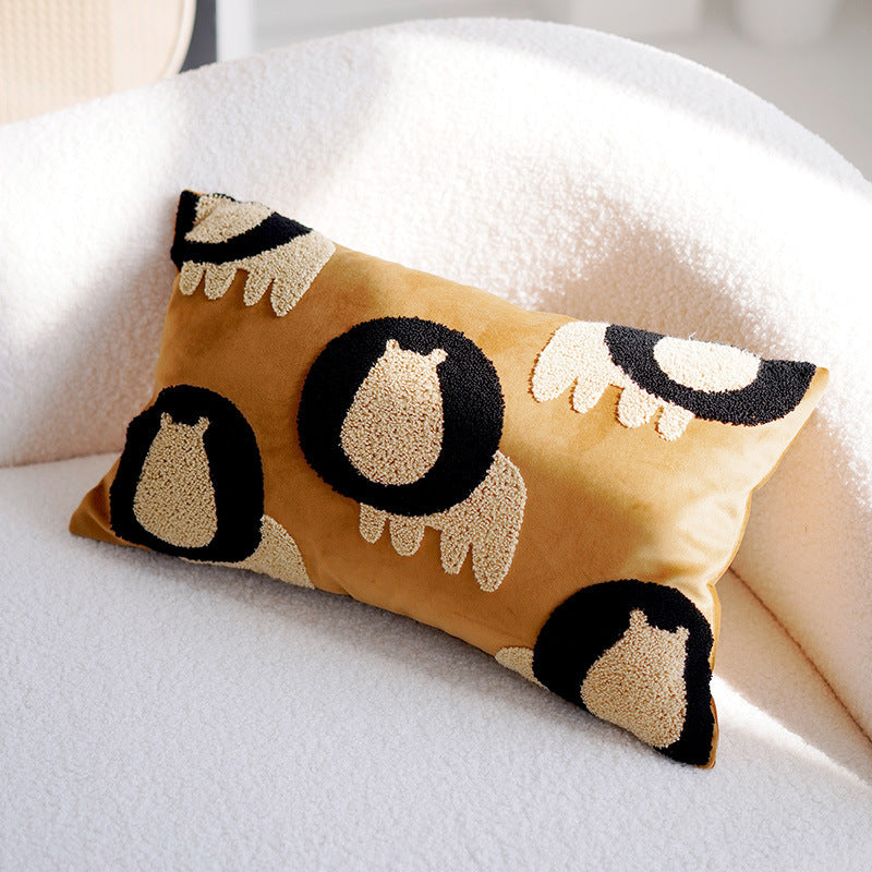 Decorative Animal Patterned Lumbar Pillow