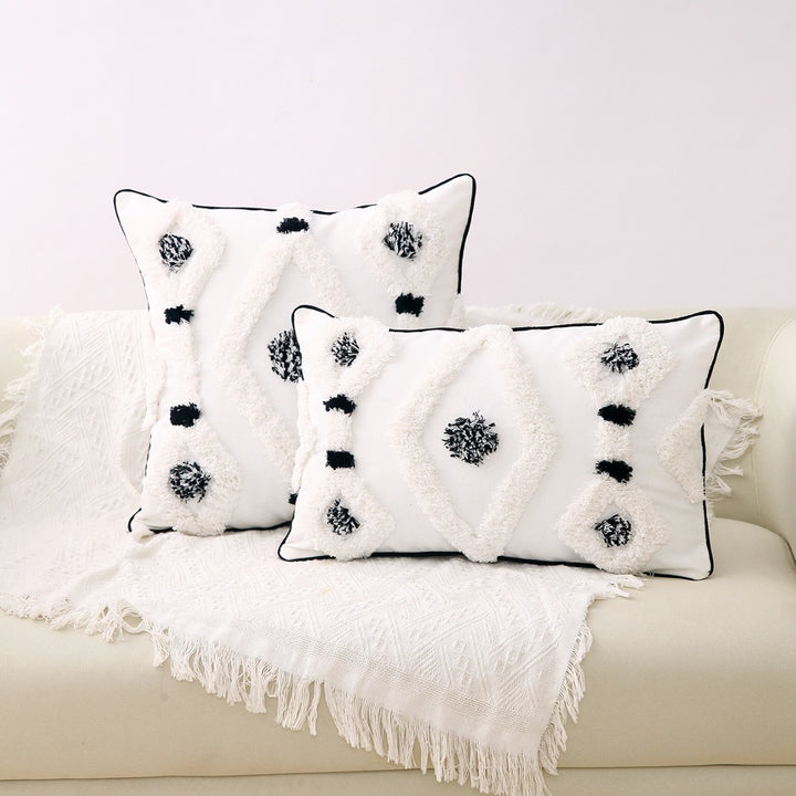 Decorative Textured Geometric Throw Pillow
