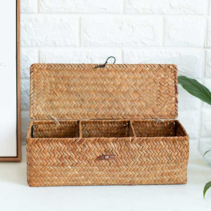 Storage Box Made Of Handwoven Natural Material