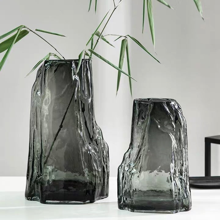 Artistic Textured Glass Vase