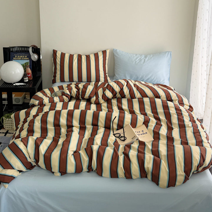 Decorative Luxurious Striped Duvet Cover Set Avarnia
