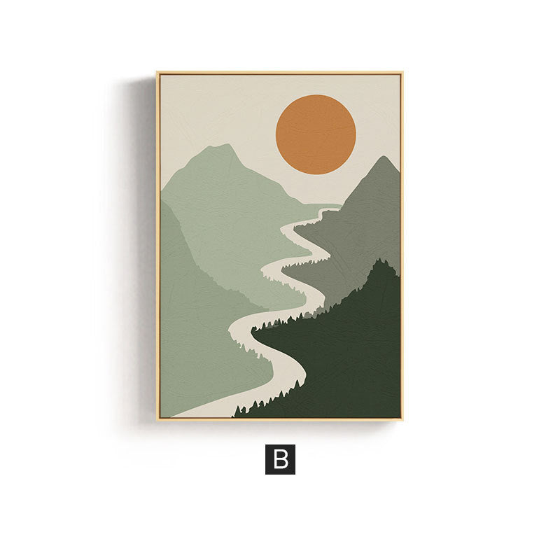 Abstract Wave Design Framed Wall Art