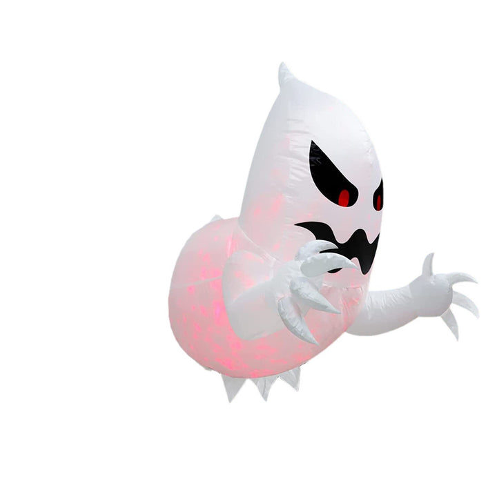 Inflatable hanging Halloween ghost window decoration with LED lights and suction cup holder