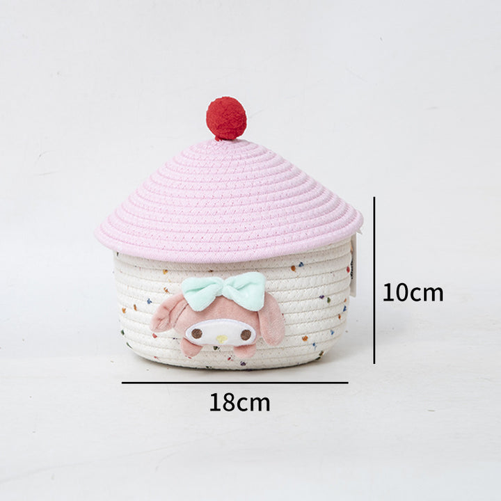 Storage basket with cute animal motif