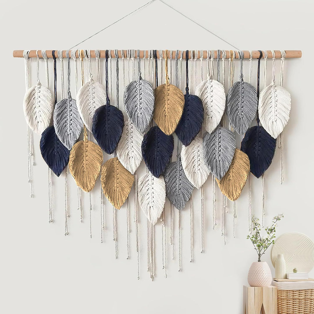 Macrame Leaf Wall Hanging Tapestry