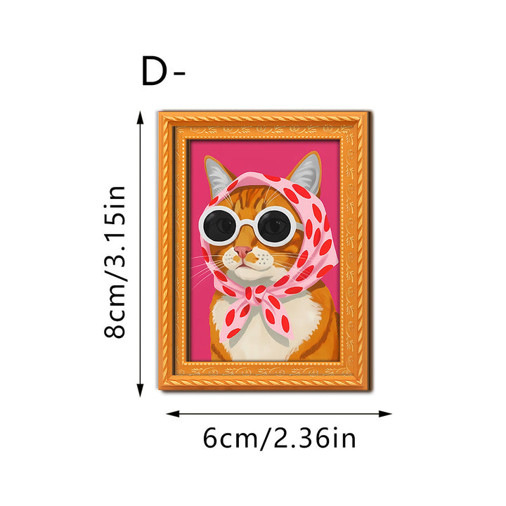 Decorative cat art with futuristic design