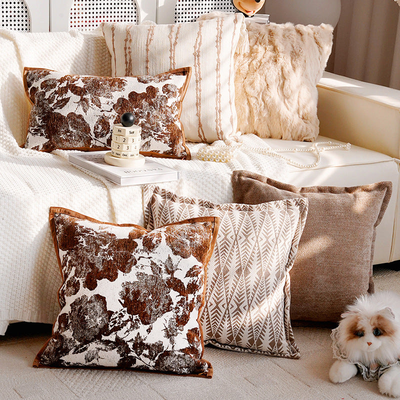 Decorative Floral-Inspired Accent Pillow