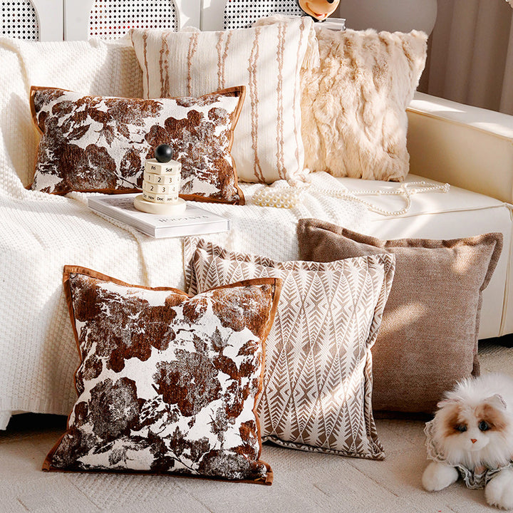 Decorative Floral-Inspired Accent Pillow