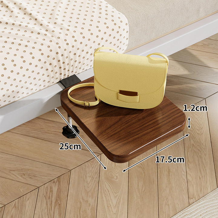 Clamp-On Floating Bedside Shelf with Bamboo Top and Slim Profile