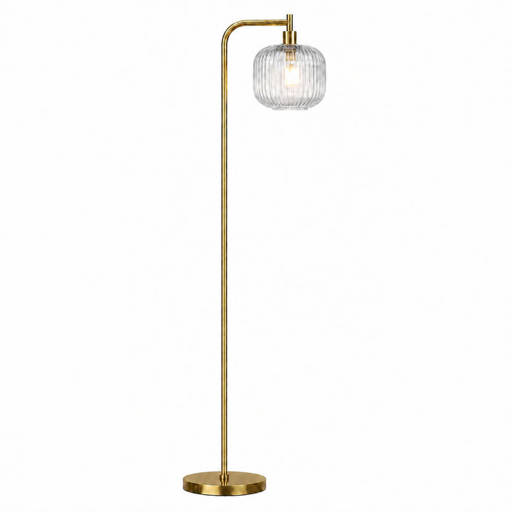Modern curved glass floor lamp