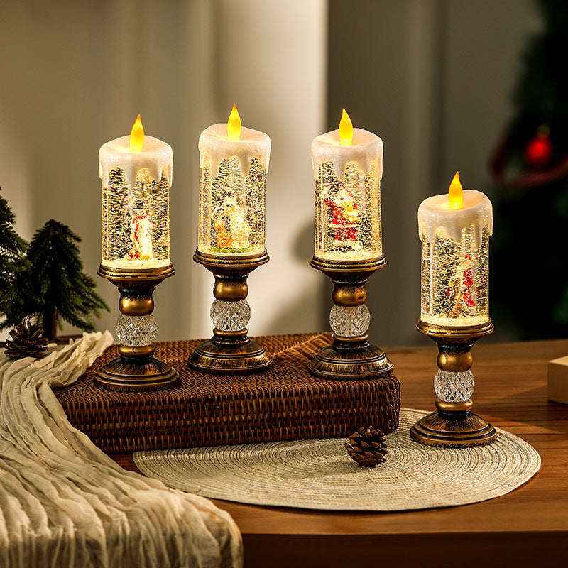 Christmas decoration lantern with snow globe