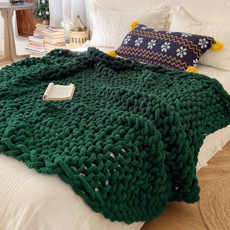 Chunky Knit Cozy Throw Blanket