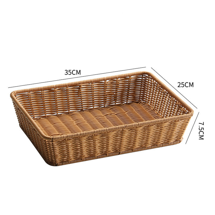 Decorative Woven Rectangular Storage Basket
