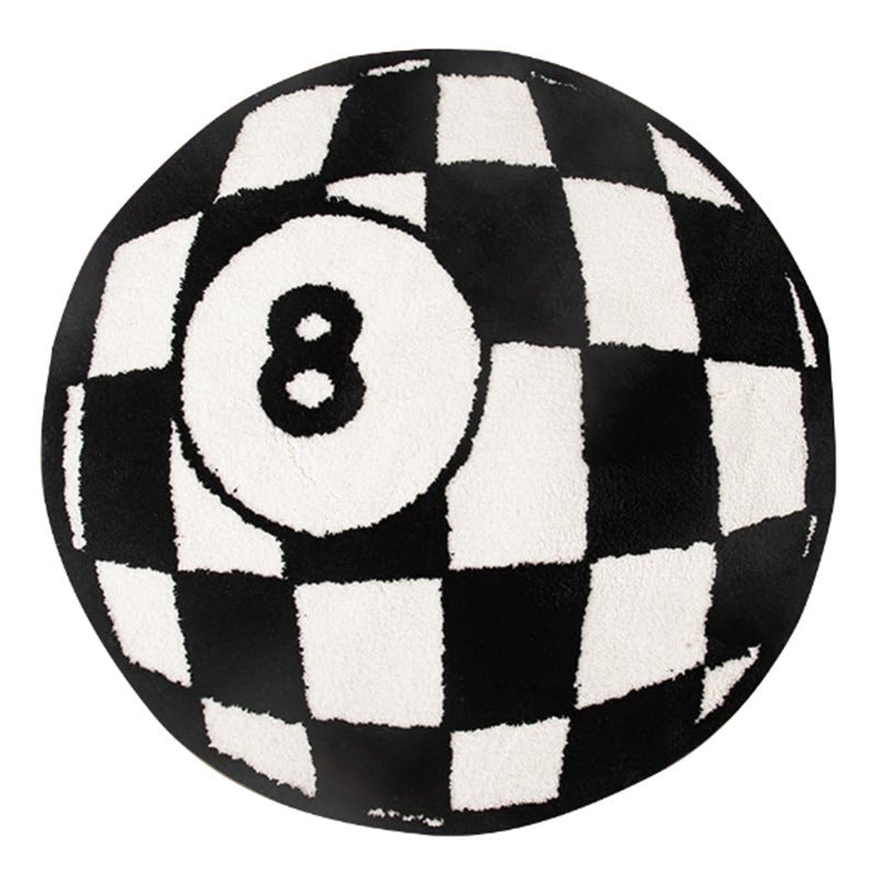 Gaming-Themed Round Plush Area Mat
