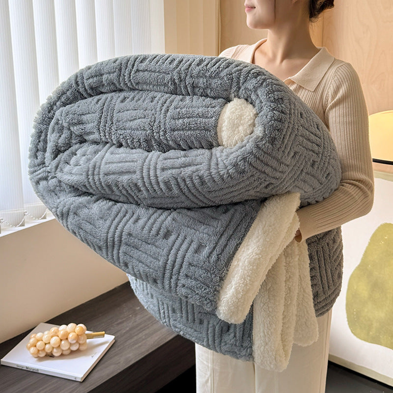 Plush Textured Faux Fur Blanket