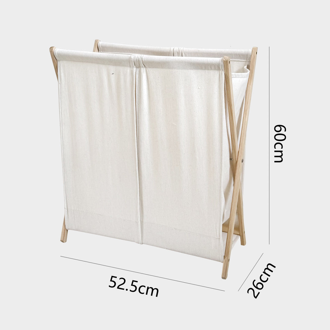 Laundry basket with practical folding mechanism