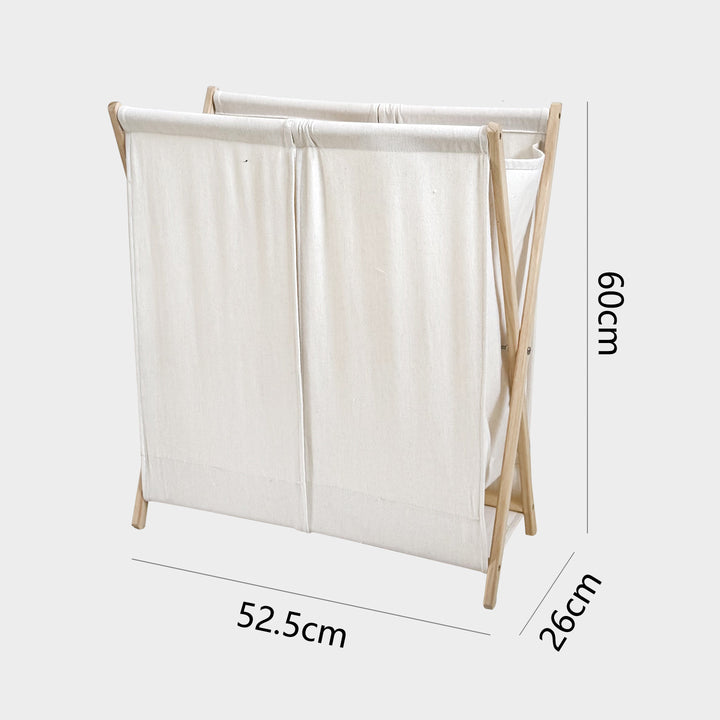 Laundry basket with practical folding mechanism