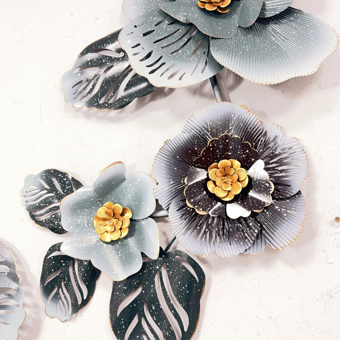 Floral Metal Wall Art Sculpture