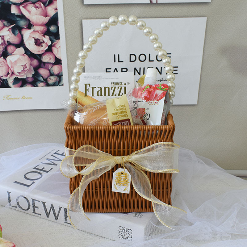 Elegant Handcrafted Rattan Tote Basket