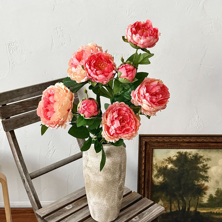 Lifelike Peony Floral Arrangement