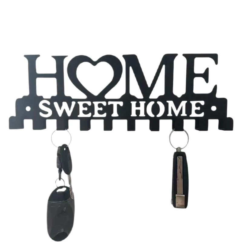 Metal key holder with cat design