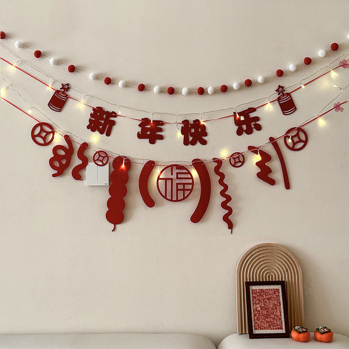 Festive New Year Wall Decoration