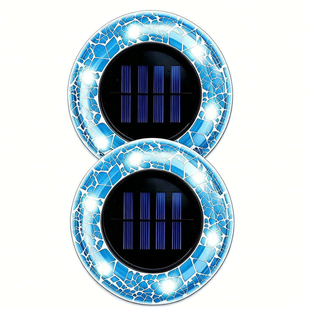 Solar Mosaic Glass Garden Path LED Spotlights