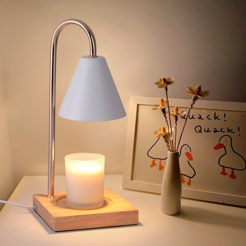 Modern table lamp with candle holder